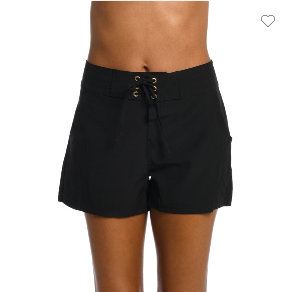 La Blanca All Aboard 3" Inseam Board Short Black Small Petite